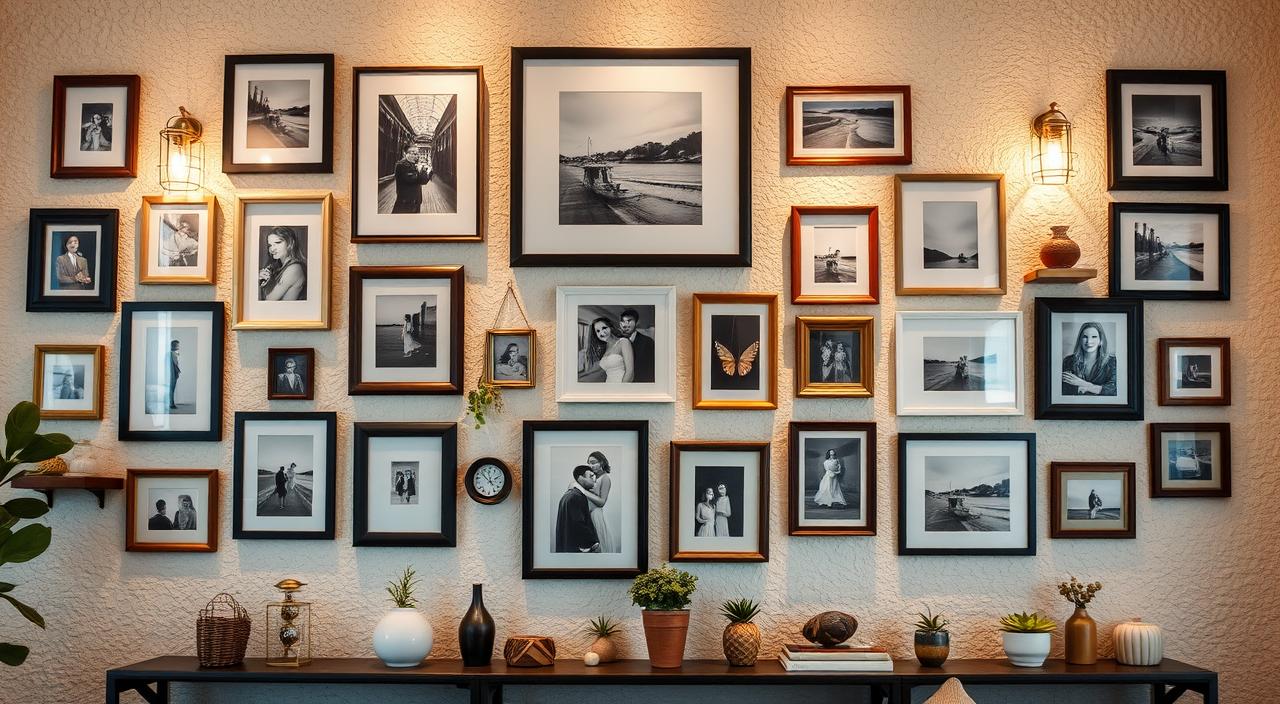 Como Criar uma Parede Galeria com Fotos e Molduras Baratas