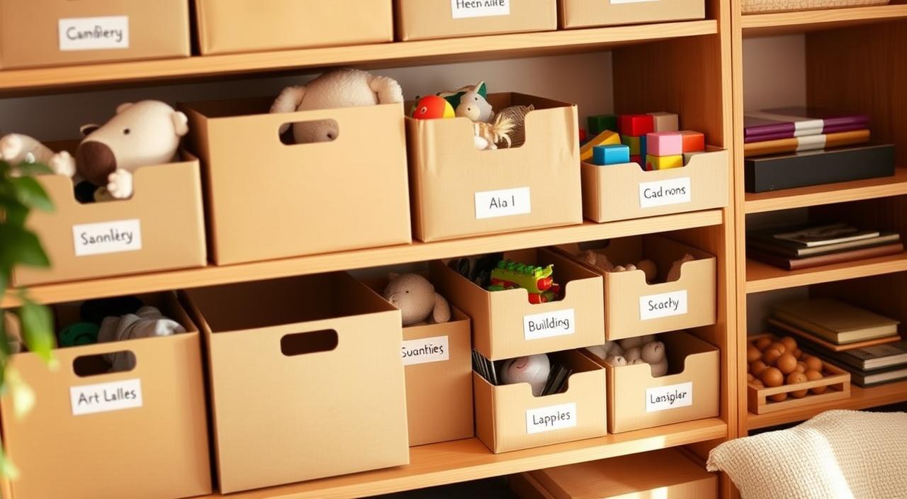 DIY: Organizadores para Brinquedos Usando Caixas de Papelão